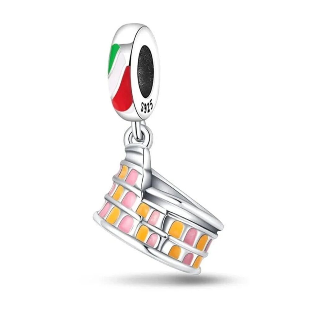 NWOT Colosseum Luminous Rome World Series Pandora FIT Silver Dangle Charm